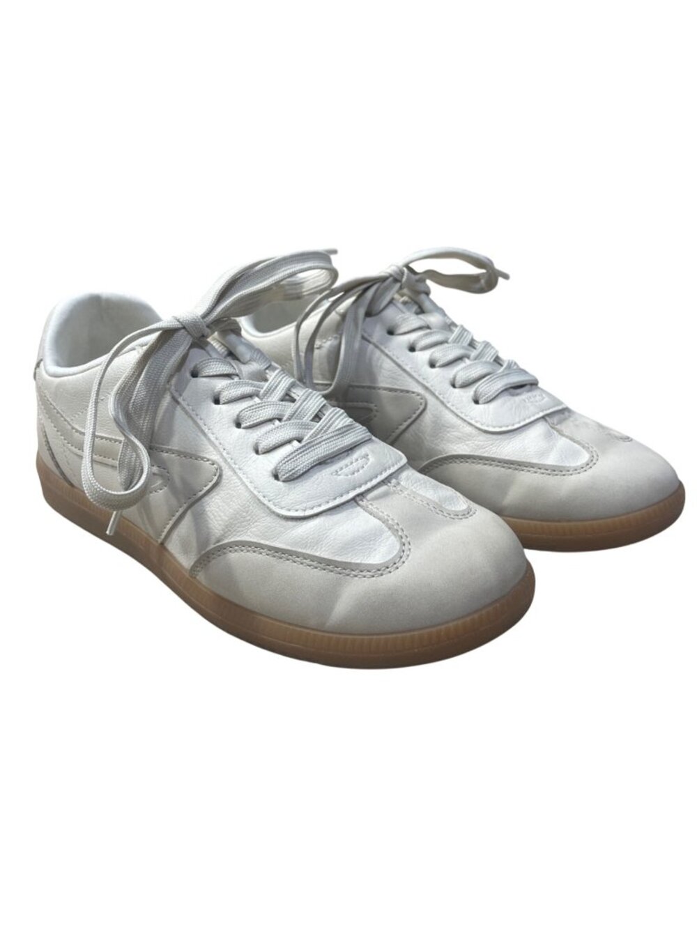 DV Dolce Vita Quantum Sneaker Shoe Cream Grey Size 7.5 Lace Up